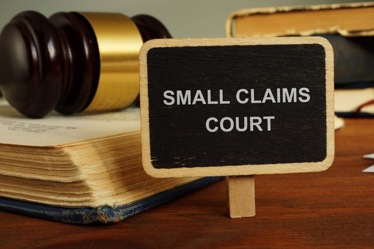 Small claims court concept